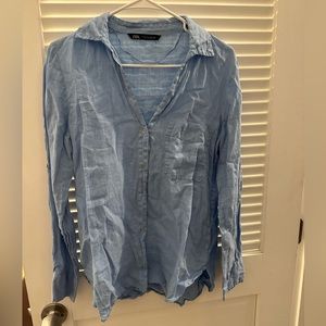 Zara Linen Button Down